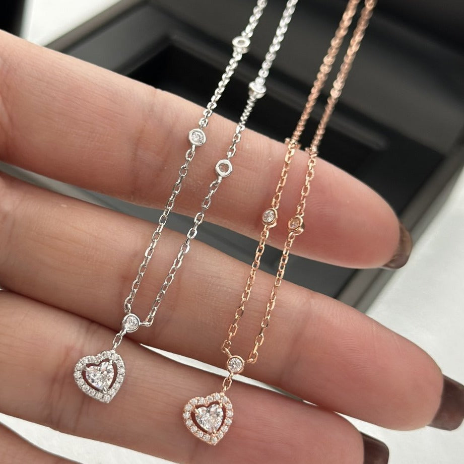 [MIRA] JOY HEART DIAMOND NECKLACE