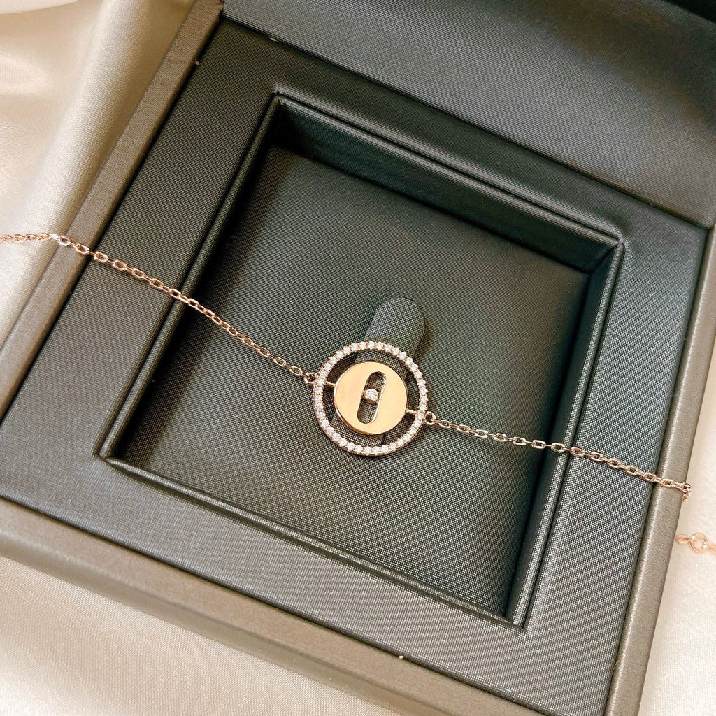[MIRA]LUCKY MOVE PAVED DIAMOND BRACELET