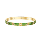 [MIRA] 2026 PAVE GEMSTONE LOVE BRACELET 6.1MM 10 DIAMONDS