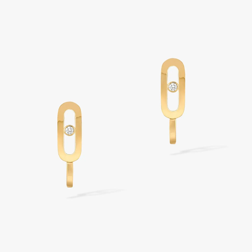 [MIRA] CREOLES MOVE UNO MINI 1 DIAMOND EARRINGS