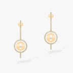 [MIRA]LUCKY MOVE ARROW PINK GOLD DIAMOND EARRINGS