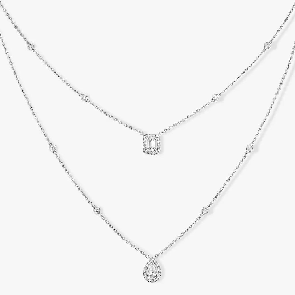 [MIRA]Diamond Necklace My Twin 2 Rows