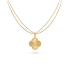 ??MIRA?¡¥CLOVER 25MM PEDANT NECKLACE GOLD