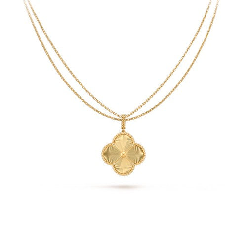 ??MIRA?¡¥CLOVER 25MM PEDANT NECKLACE GOLD