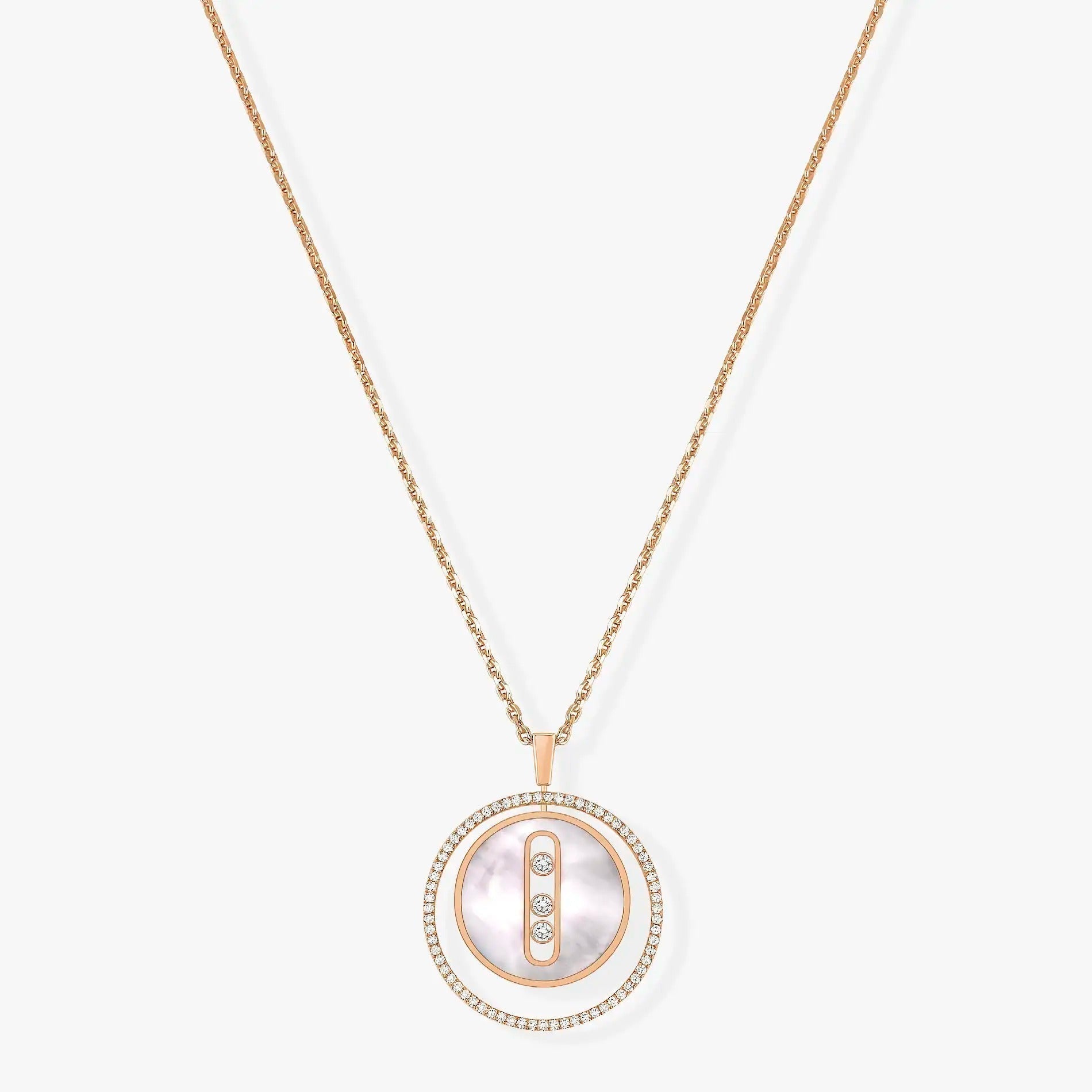 [MIRA]  MOVE MM NACRE BLANCHE DIAMOND NECKLACE