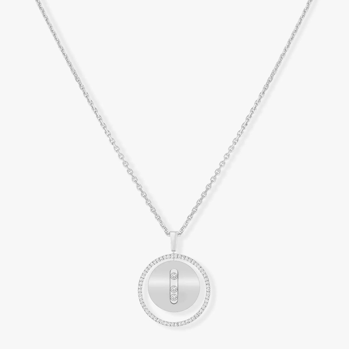 [MIRA]  MOVE MM SILVER DIAMOND NECKLACE