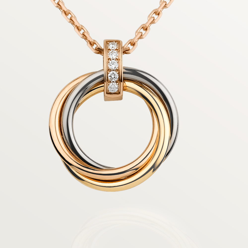 ??MIRA?¡¥TRINITY NECKLACE GOLD  DIAMONDS