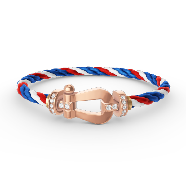 ??MIRA?¡¥FORCE LARGE HORSESHOE HALF DIAMOND BRACELET ROSE GOLD