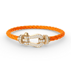 ??MIRA?¡¥FORCE LARGE HORSESHOE FULL DIAMOND BRACELET GOLD