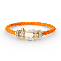 [MIRA]FORCE LARGE HORSESHOE FULL DIAMOND BRACELET GOLD