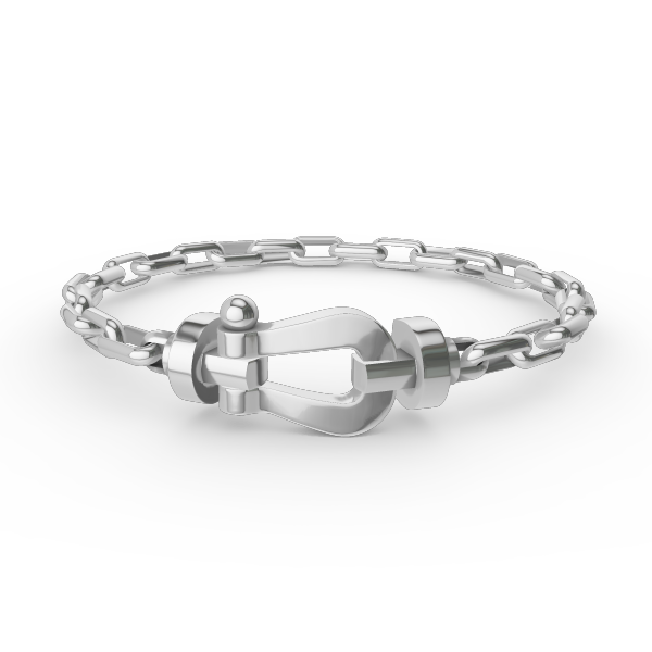 ??MIRA?¡¥FORCE LARGE HORSESHOE CLASP  METAL BRACELET