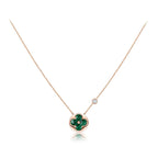 ??MIRA?¡¥SUN PEDANT PINK GOLD 1 DIAMOND NECKLACE