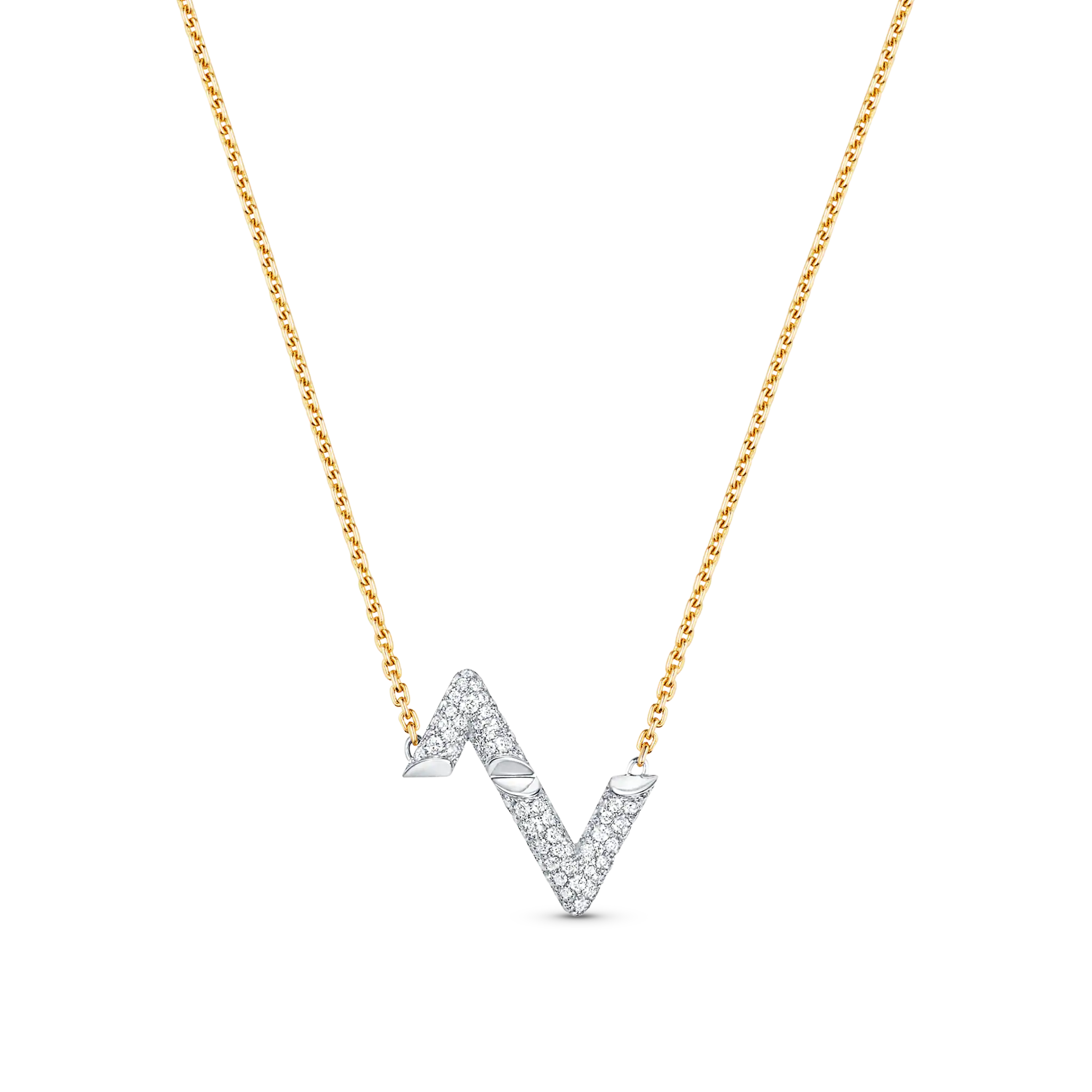??MIRA?¡¥VOLT SILVER DIAMOND PEDANT NECKLACE