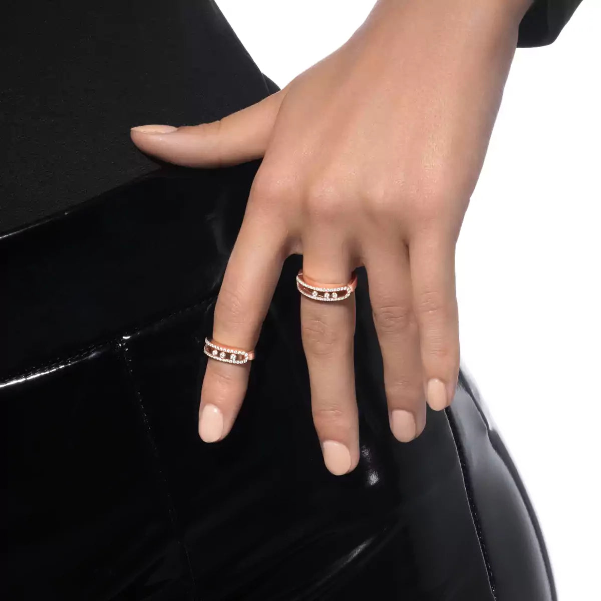 [MIRA]  Baby Move Gold Diamond Pave_ Ring