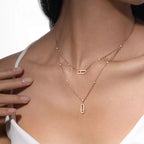 [MIRA]  Move Uno Diamond Necklace