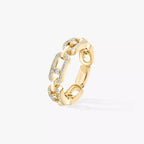 [MIRA]Move Link Pave_-Set Diamond Ring in Gold