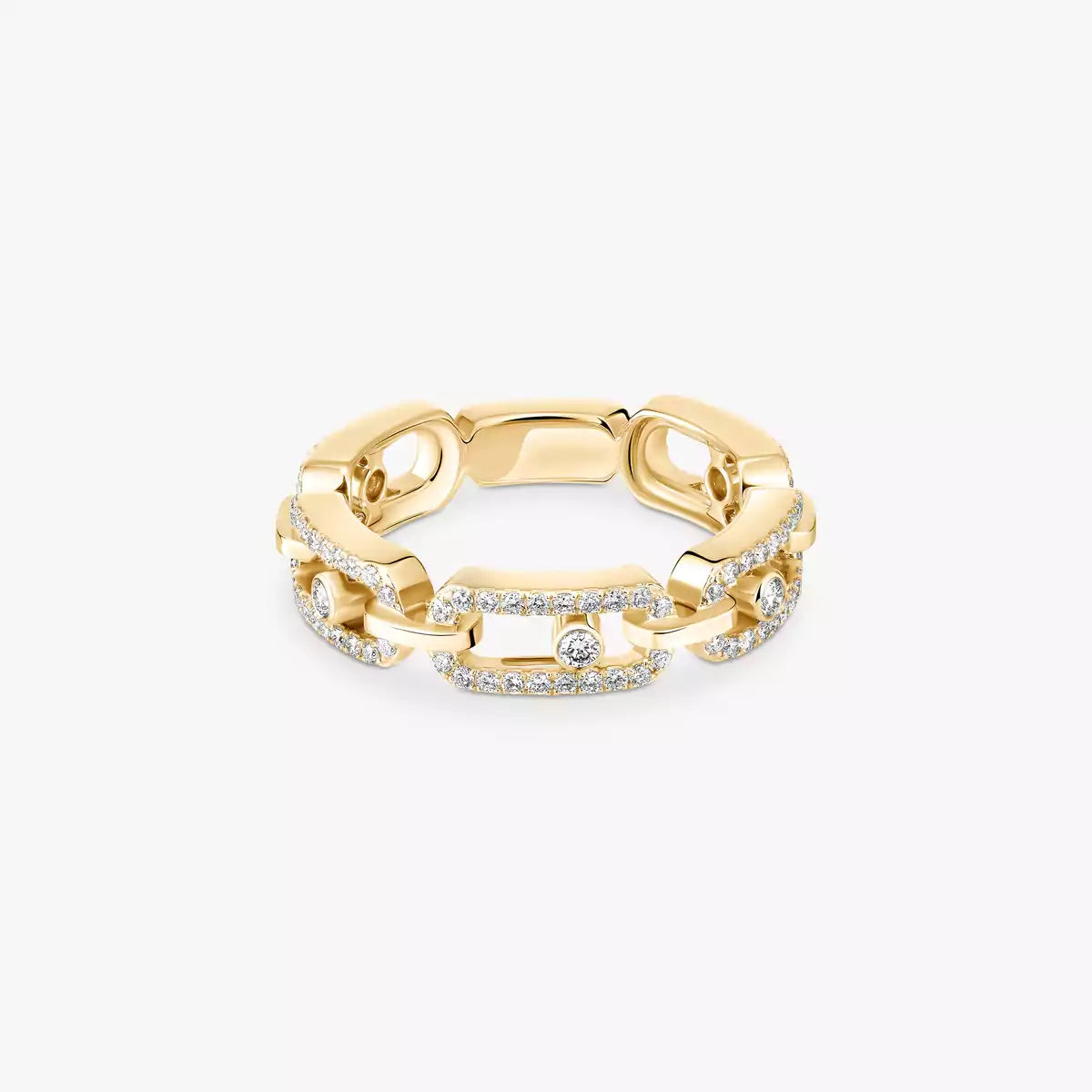 [MIRA] Move Link Pave_-Set Diamond Ring in Gold