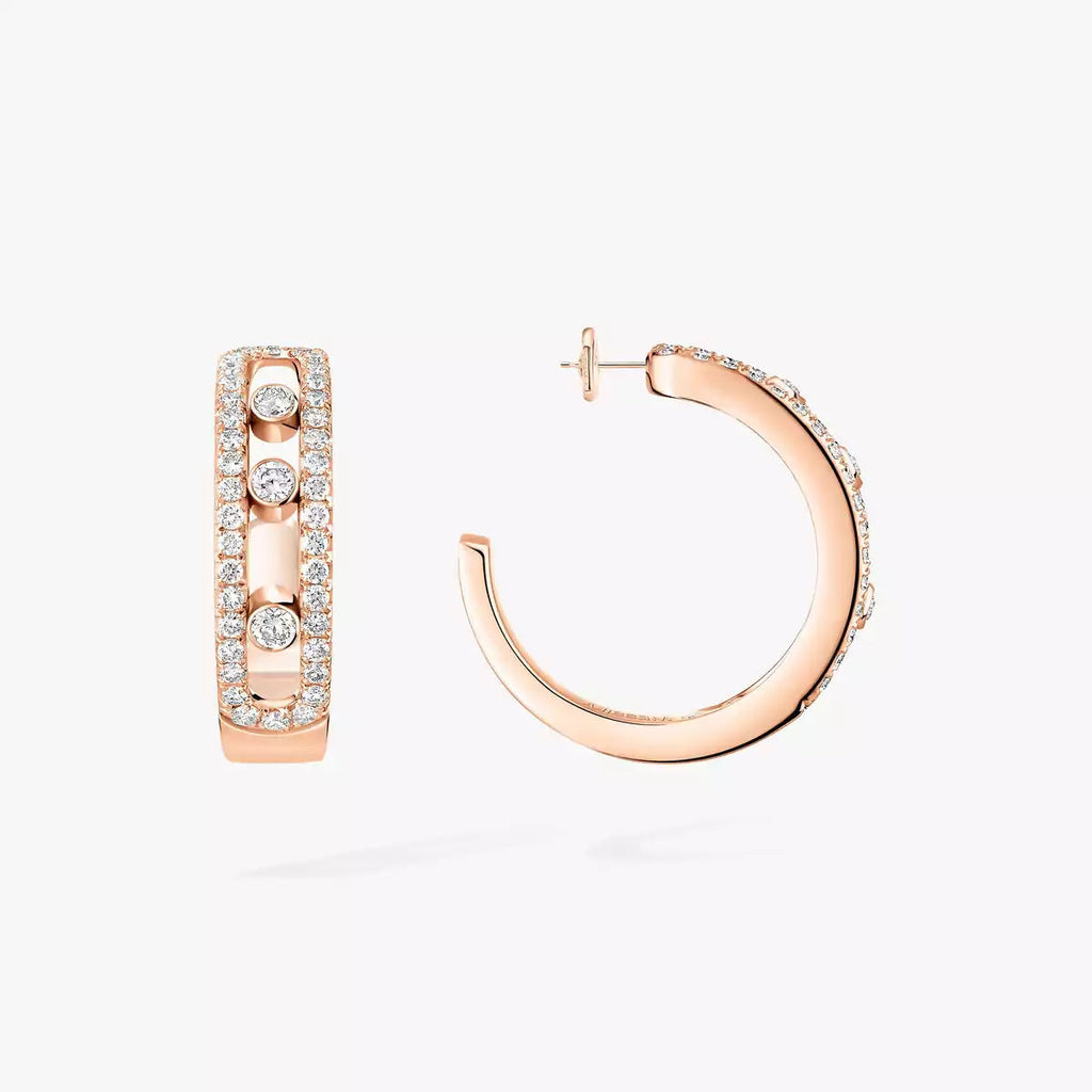 [MIRA]Diamond Pave_ Hoop Earrings Move