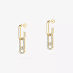 [MIRA]Move Link Diamond Earrings