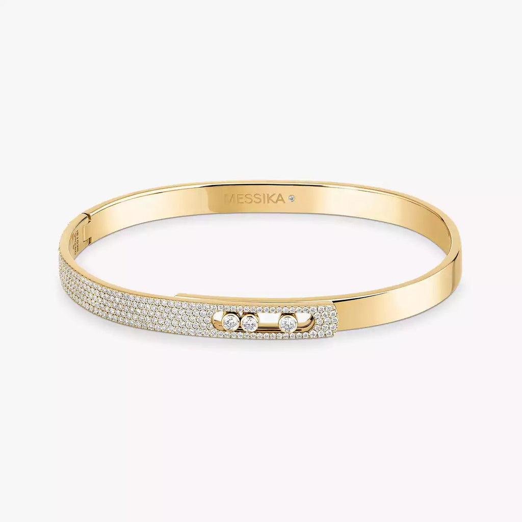 [MIRA]Move Noa Rose Gold Pavé Diamond Bangle Bracelet