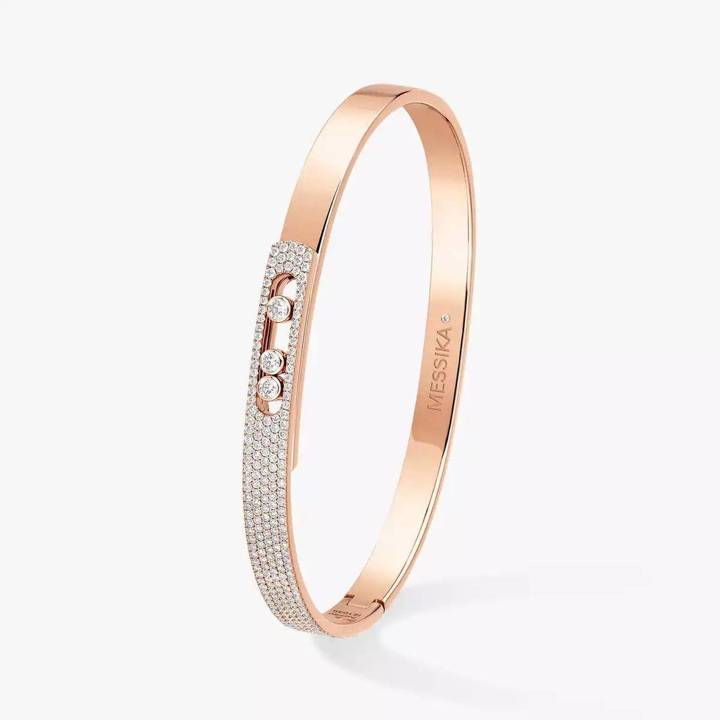 [MIRA]Move Noa Rose Gold Pavé Diamond Bangle Bracelet