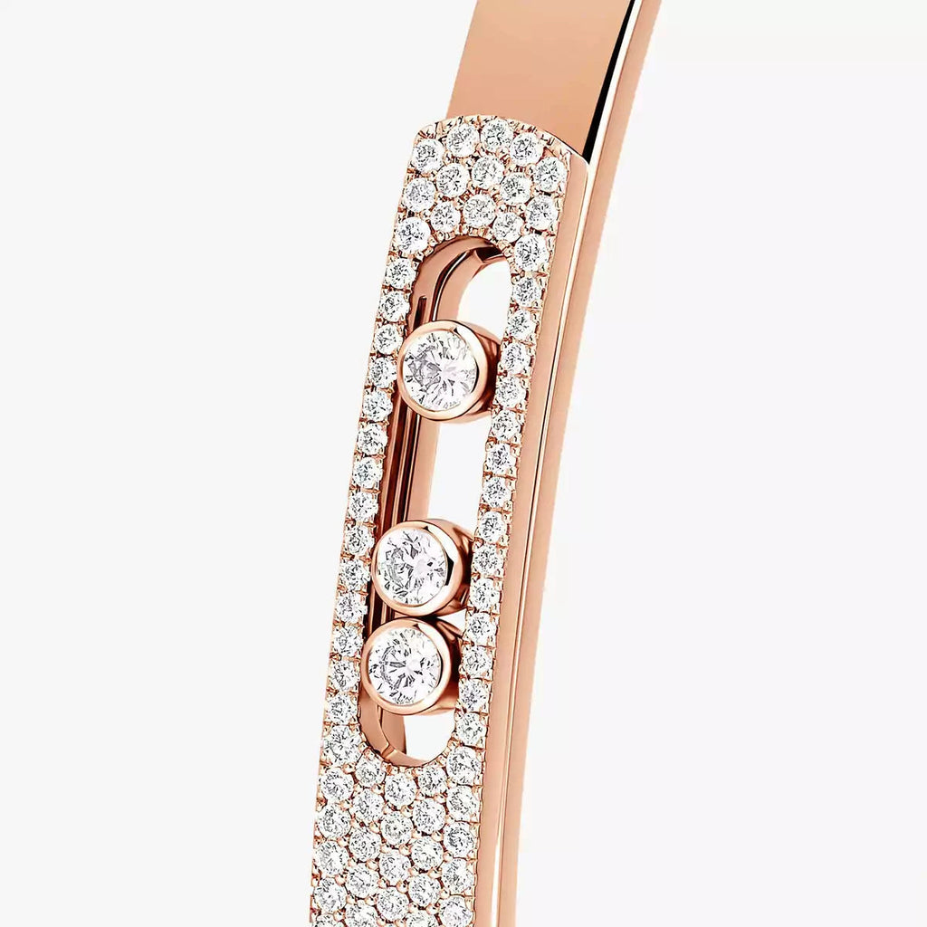 [MIRA]Move Noa Rose Gold Pavé Diamond Bangle Bracelet