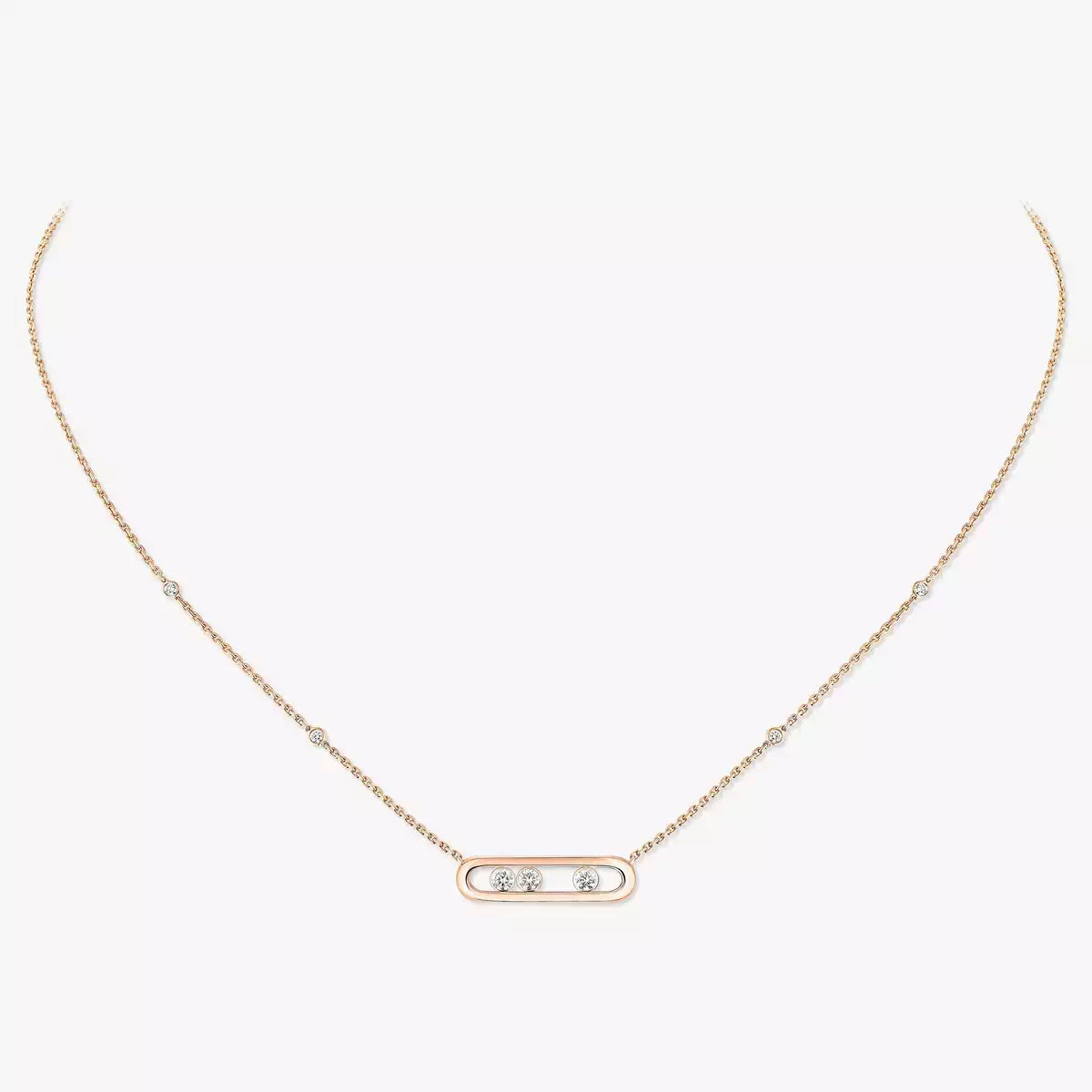 [MIRA]  Baby Move Gold Diamond Necklace