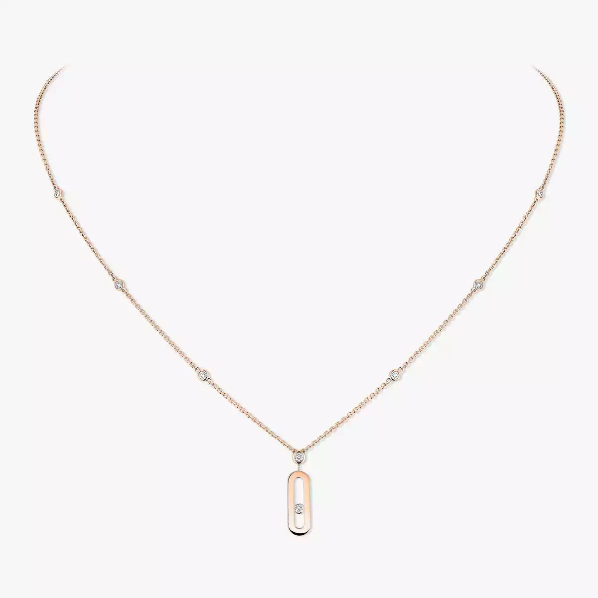 [MIRA]  Move Uno Gold Diamond Long Necklace
