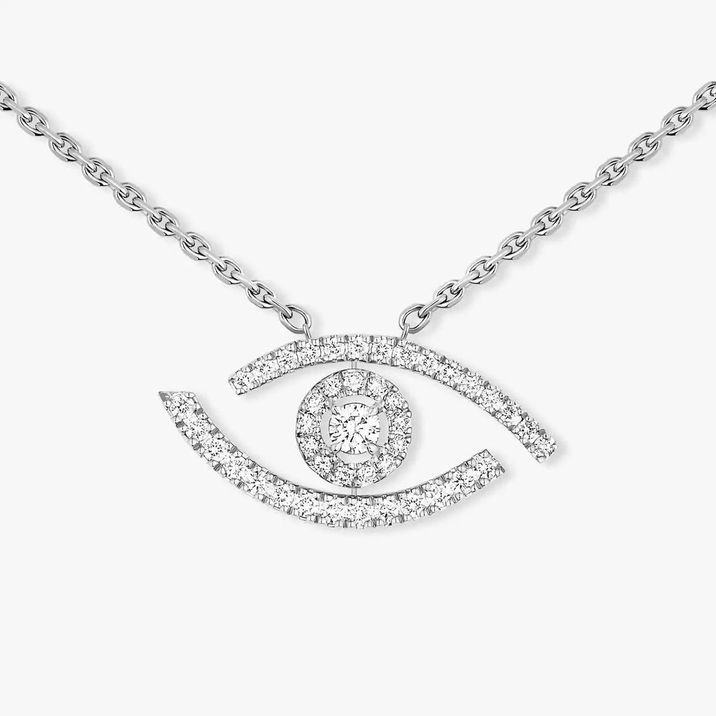 [MIRA]Pave_ Diamond Necklace Lucky Eye