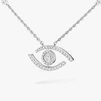[MIRA]Pave_ Diamond Necklace Lucky Eye