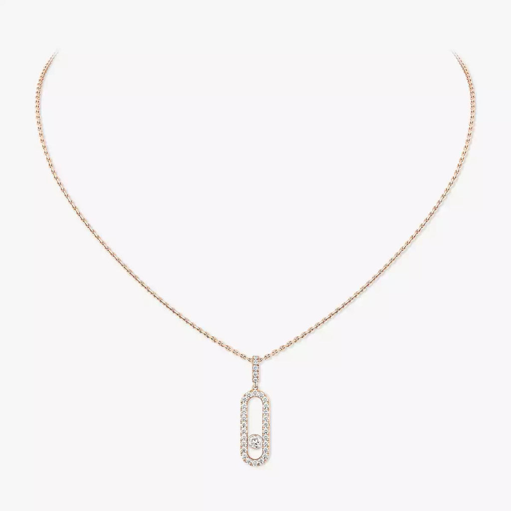 [MIRA] Move Uno Diamond Necklace in Rose Gold