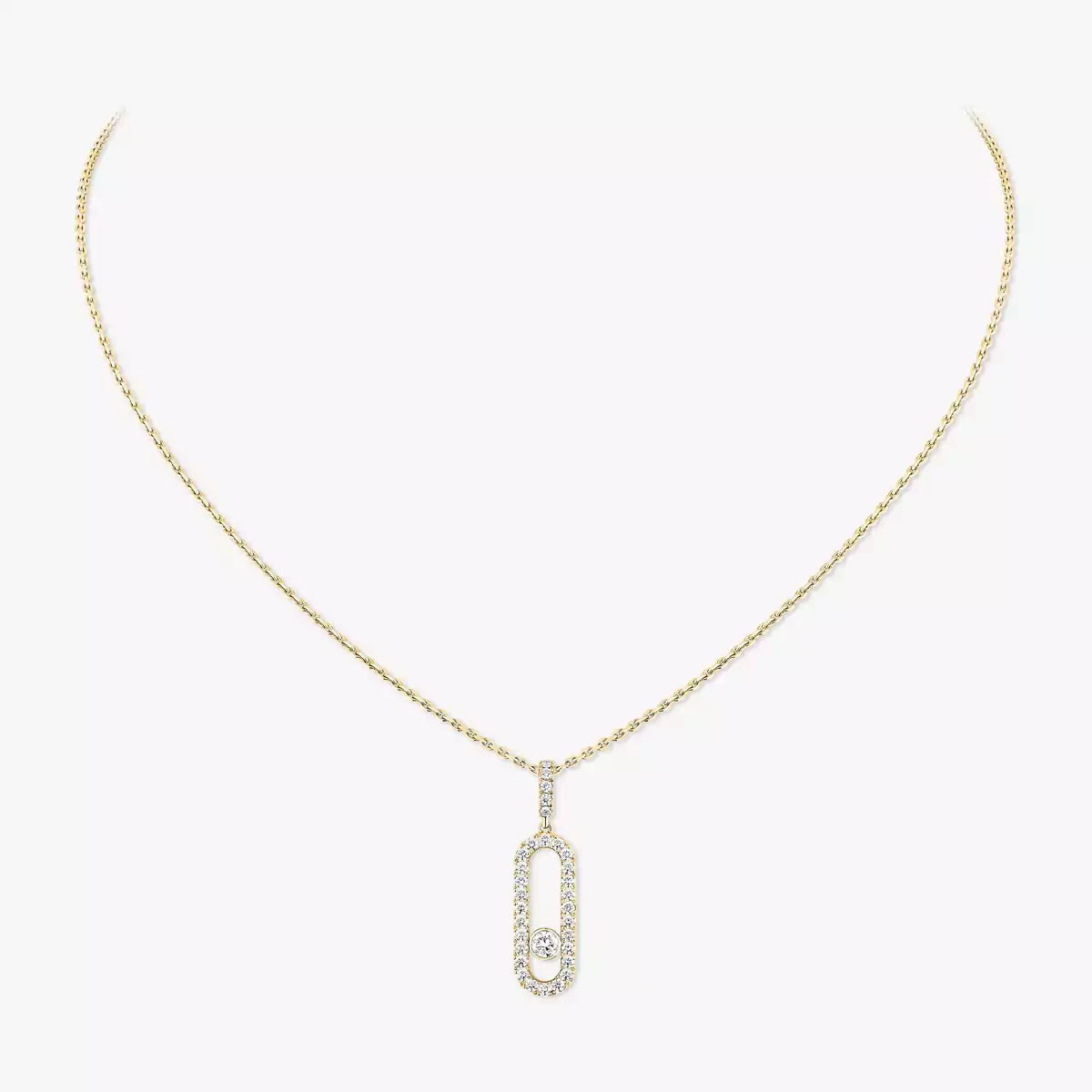 [MIRA] Move Uno Diamond Necklace in Rose Gold