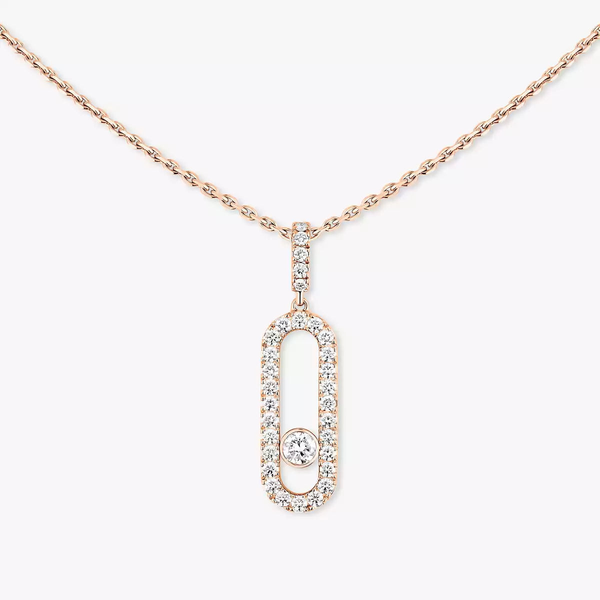 [MIRA] Move Uno Diamond Necklace in Rose Gold