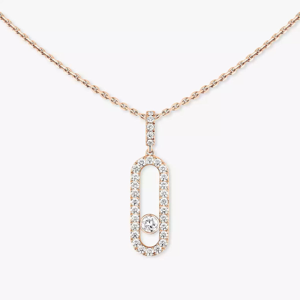 [MIRA]Move Uno Diamond Necklace in Rose Gold