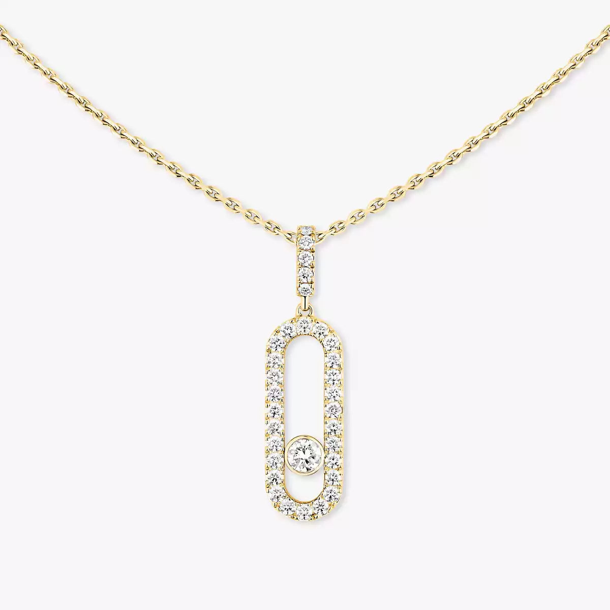 [MIRA] Move Uno Diamond Necklace in Rose Gold