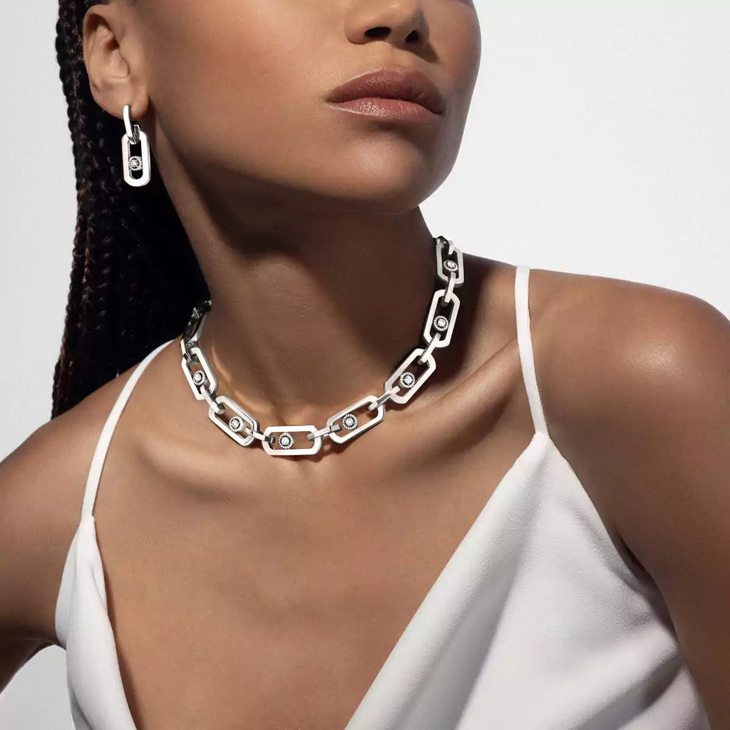 [MIRA]So Move XL Diamond Pendant Earrings