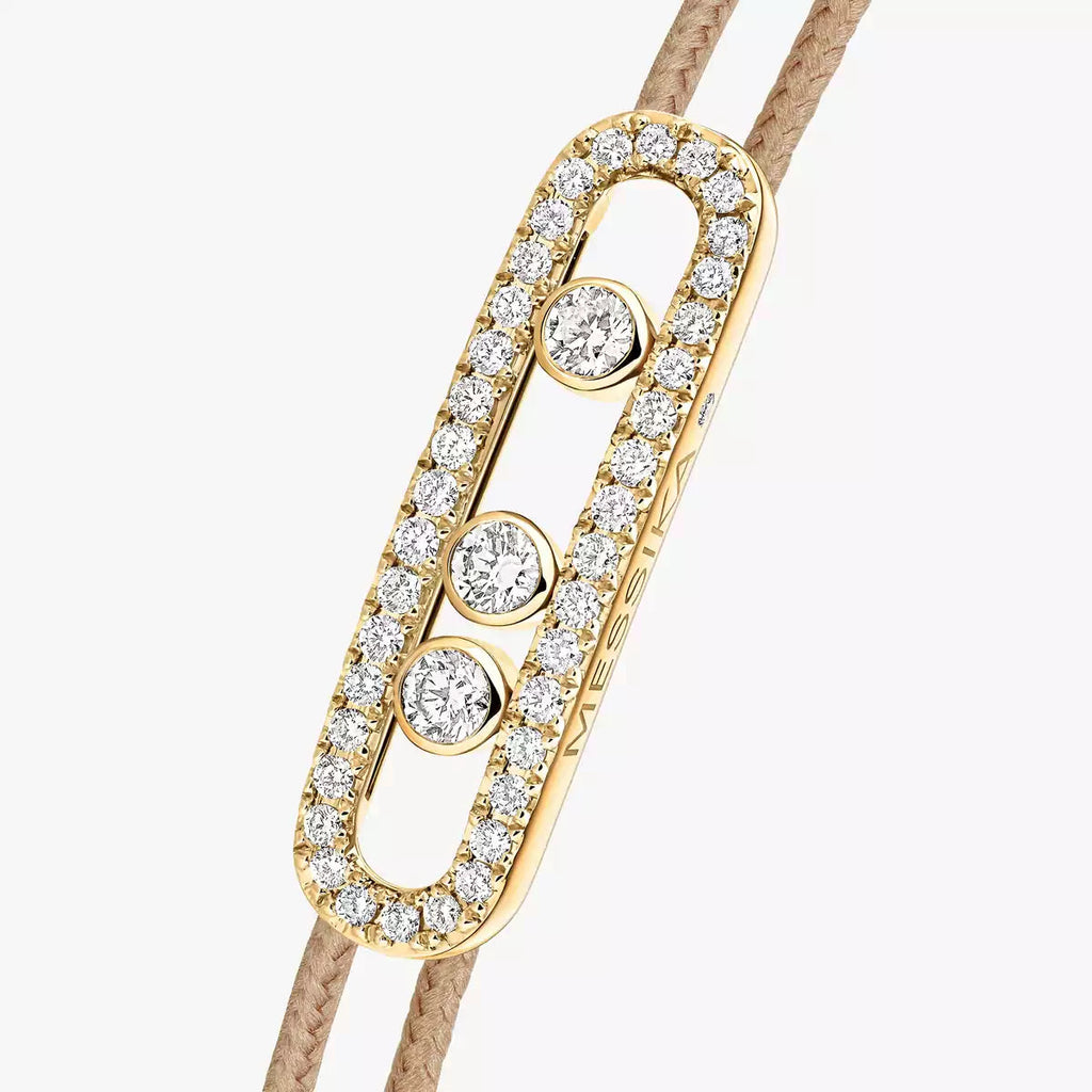 [MIRA]Messika Care(s) pink cord pavé bracelet