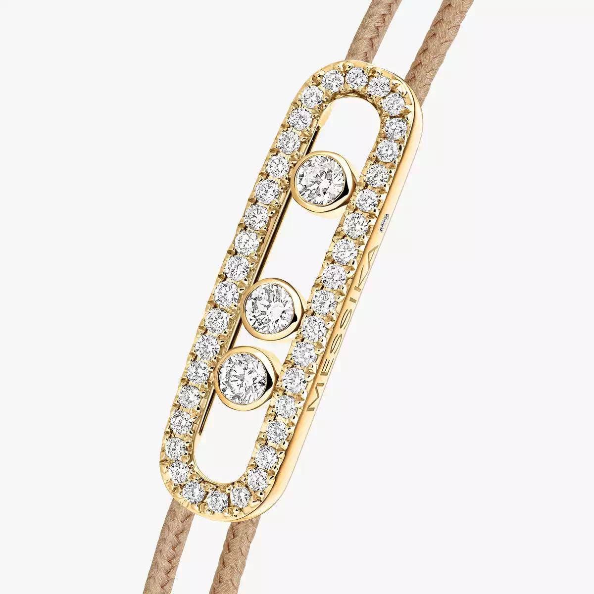 [MIRA]Messika Care(s) pink cord pavé bracelet