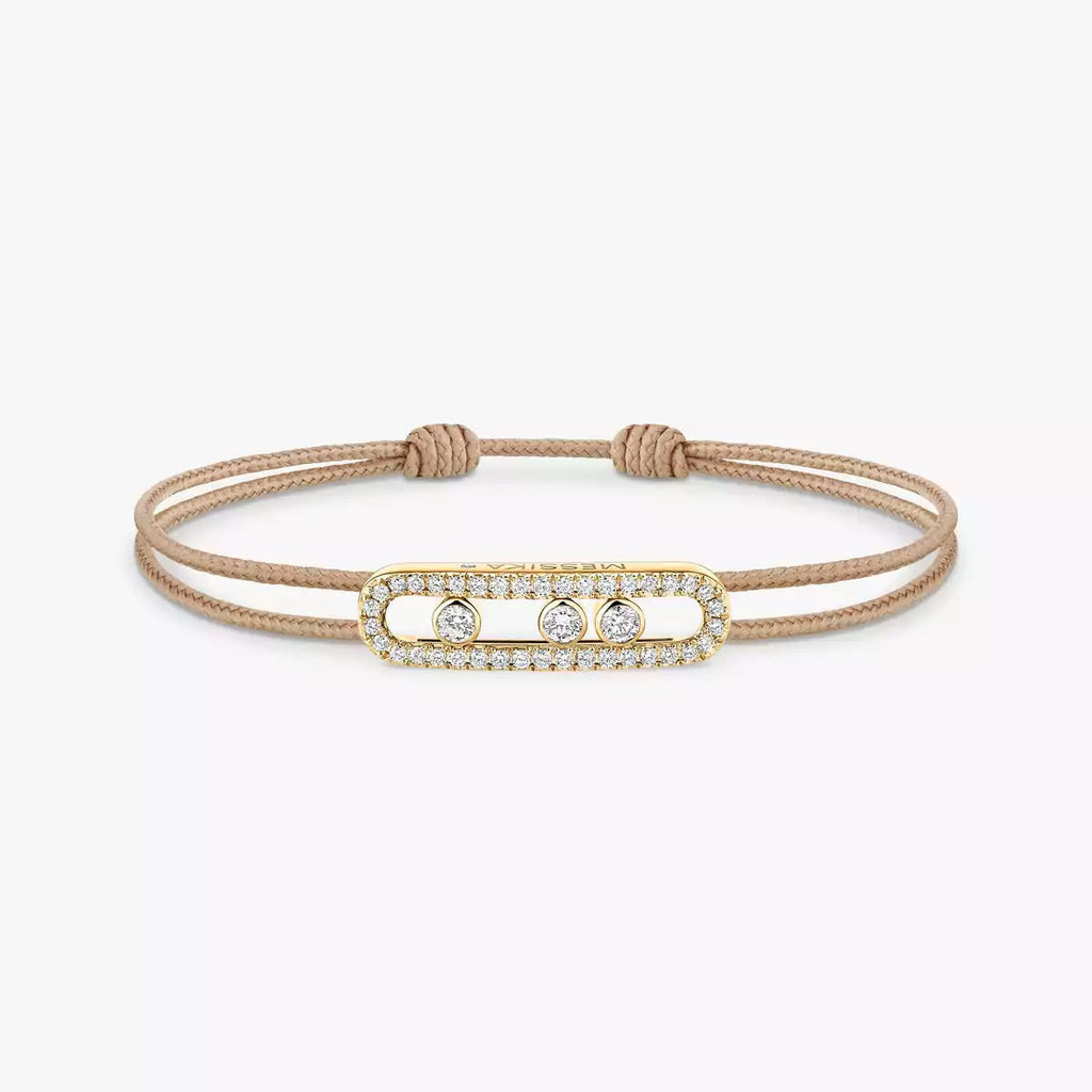 [MIRA]Messika Care(s) pink cord pavé bracelet