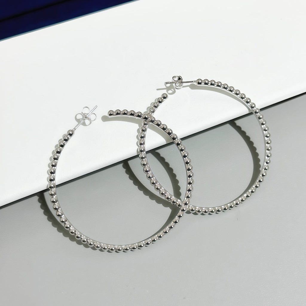 [MIRA]  SMOOTH BEAD STUD EARRINGS
