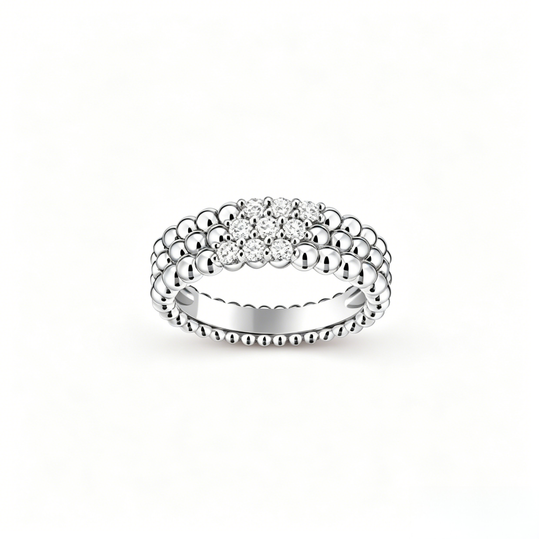 [MIRA]  THREE-ROW DIAMOND RING