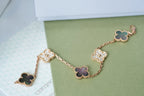 [MIRA]New CLOVER 5 MOTIF GRAY MOP BRACELET COLLECTION
