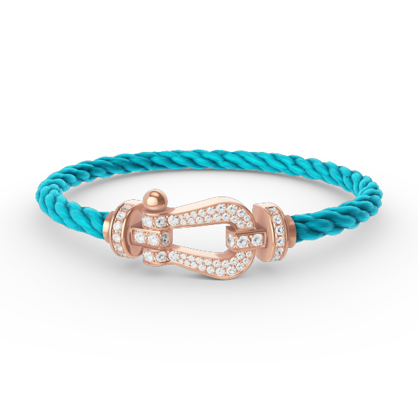 ??MIRA?¡¥FORCE LARGE HORSESHOE FULL DIAMOND BRACELET ROSE GOLD