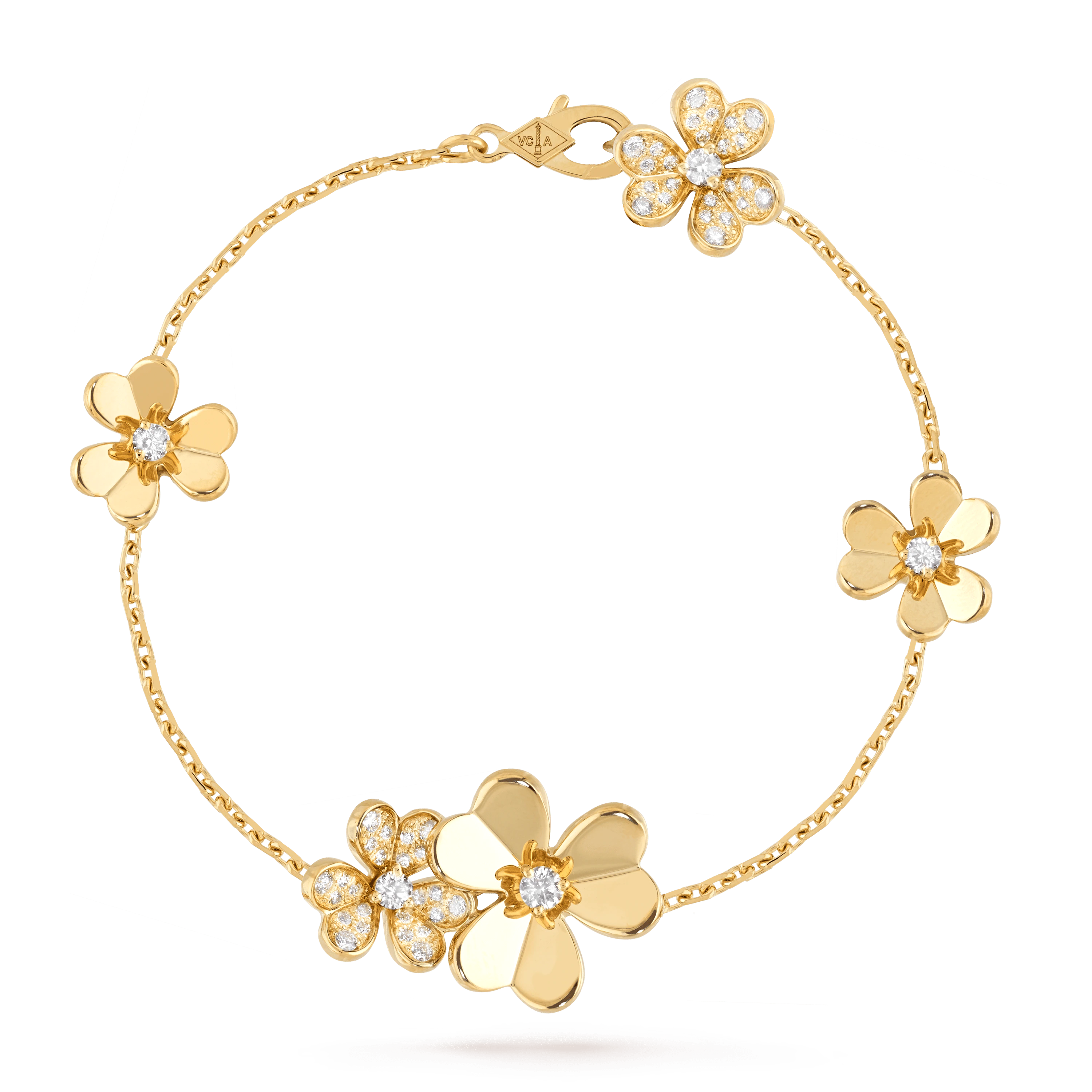 ??MIRA?¡¥FRIVOLE GOLD 5 FLOWERS BRACELET