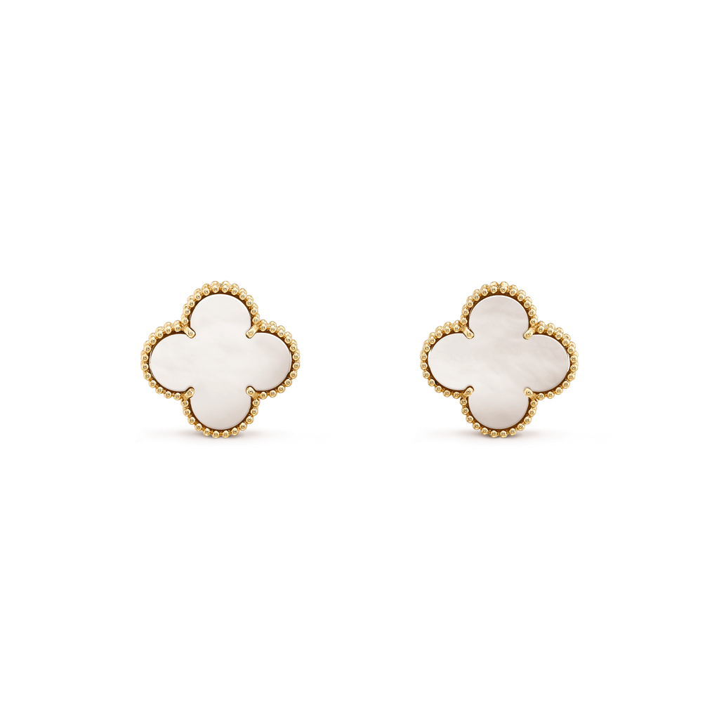 ??MIRA?¡¥CLOVER MINI GOLD EARRINGS