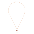 ??MIRA?¡¥SWEET CLOVER CARNELIAN HEART NECKLACE