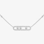 [MIRA]  Move Pave_ Rose Gold Diamond Necklace