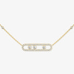 [MIRA]  Move Pave_ Rose Gold Diamond Necklace