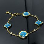 ??MIRA?¡¥STAR AND SUN 4 MOTIF BLUE BRACELET