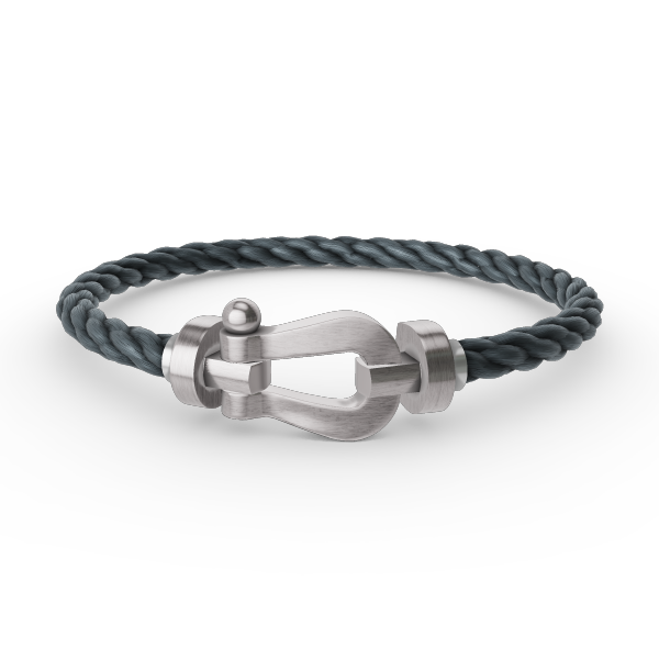 ??MIRA?¡¥FORCE LARGE HORSESHOE NO DIAMOND BRACELET SILVER